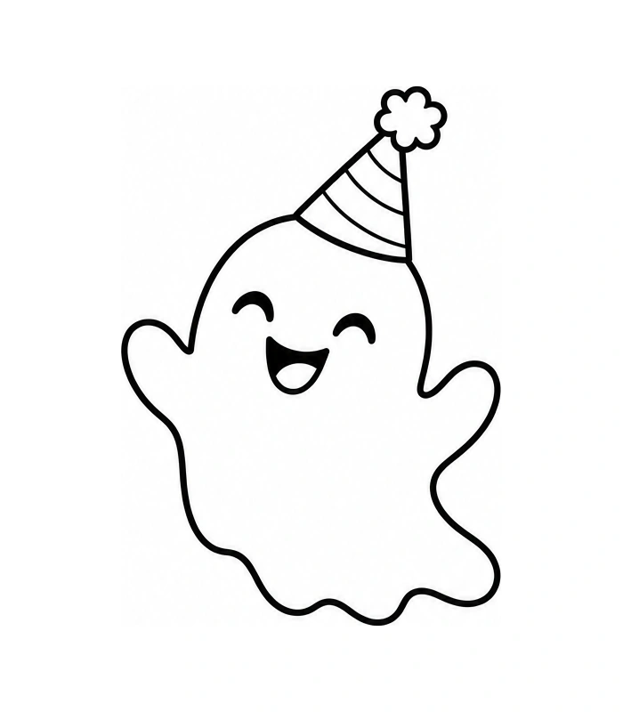 Party ghost printable preview
