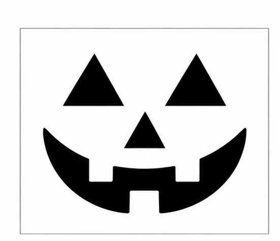 Classic grin pumpkin pattern