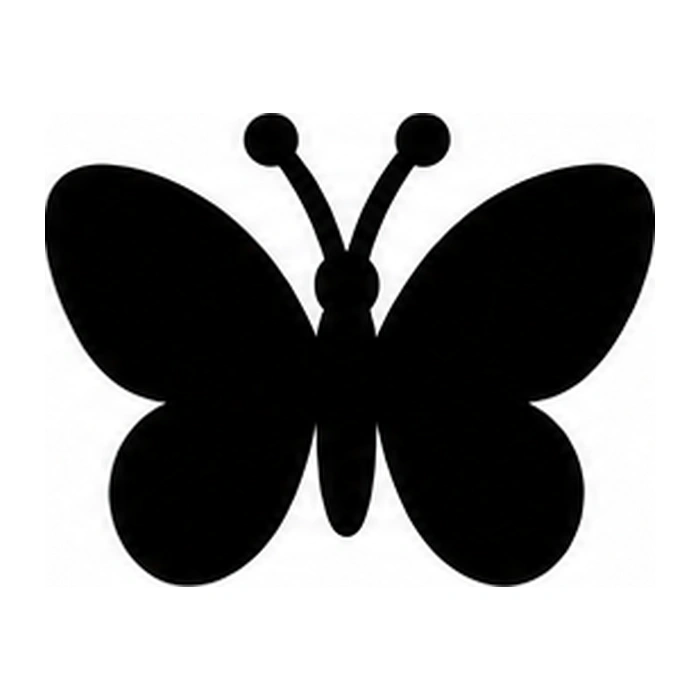 Butterfly silhouette pumpkin pattern