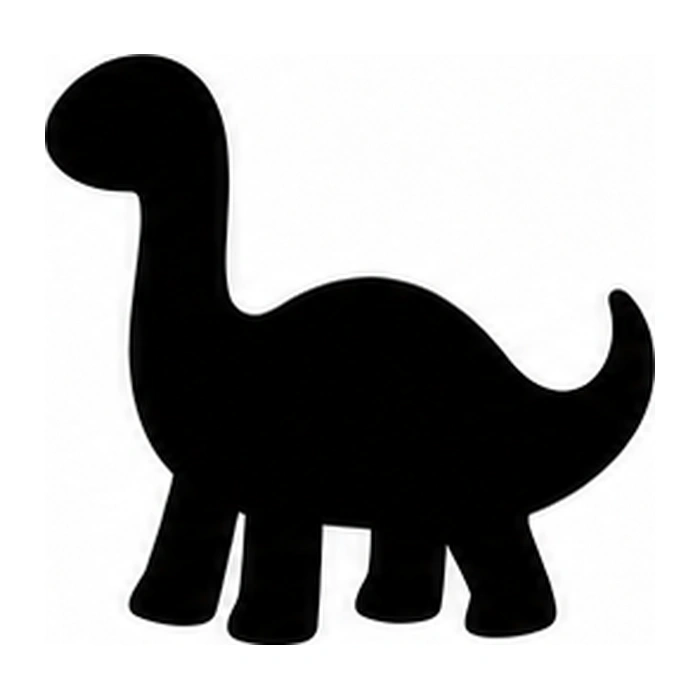 Friendly dinosaur silhouette pumpkin pattern