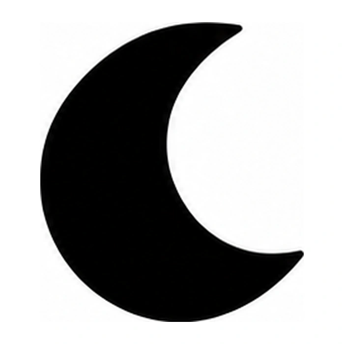 Simple crescent moon pumpkin pattern