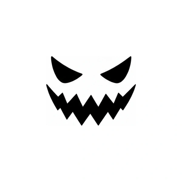 Scary grin pumpkin pattern