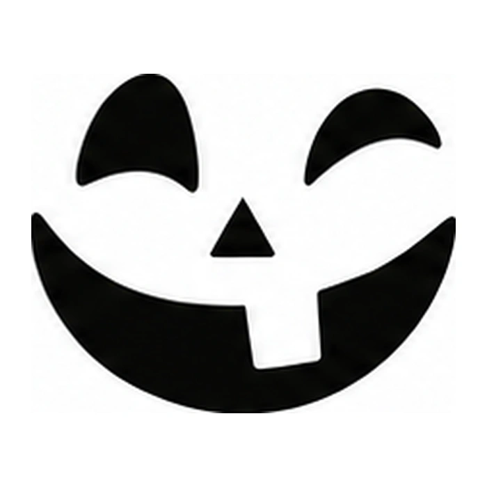Crooked one-tooth grin pumpkin pattern