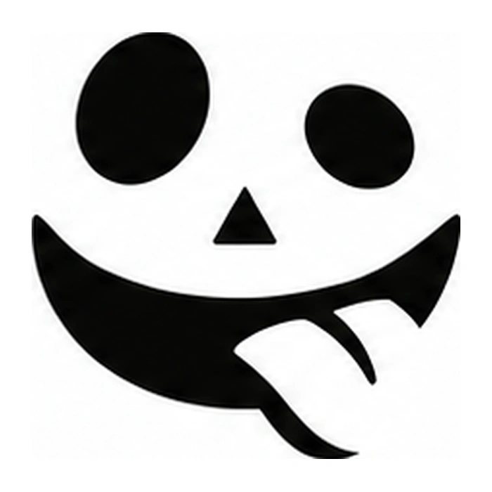 Goofy sideways tongue pumpkin pattern
