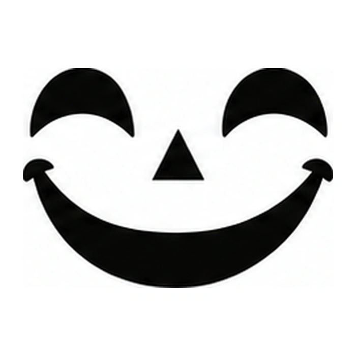 Happy crescent eyes pumpkin pattern