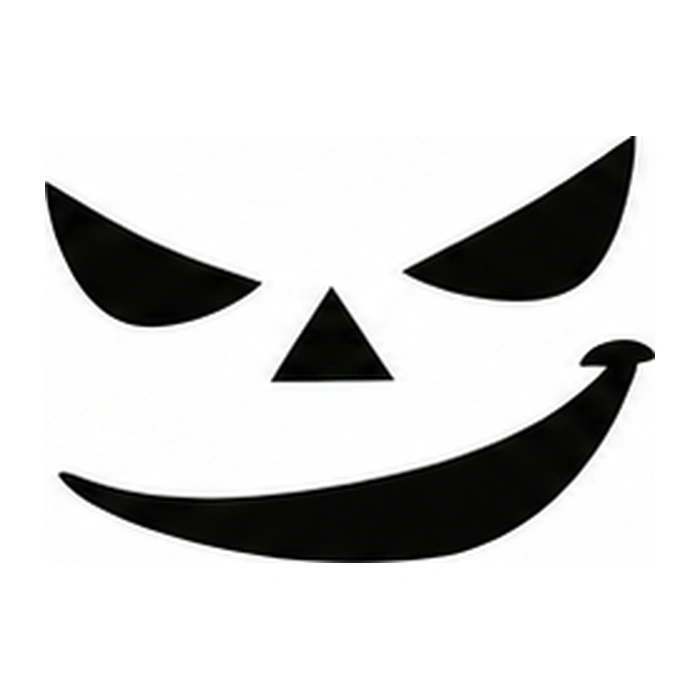 Narrow mischievous smirk pumpkin pattern