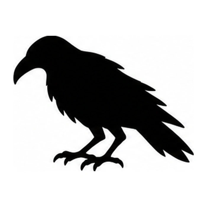 Crouching raven pumpkin pattern