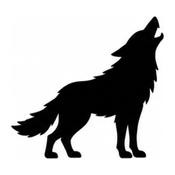 Howling wolf II pumpkin pattern