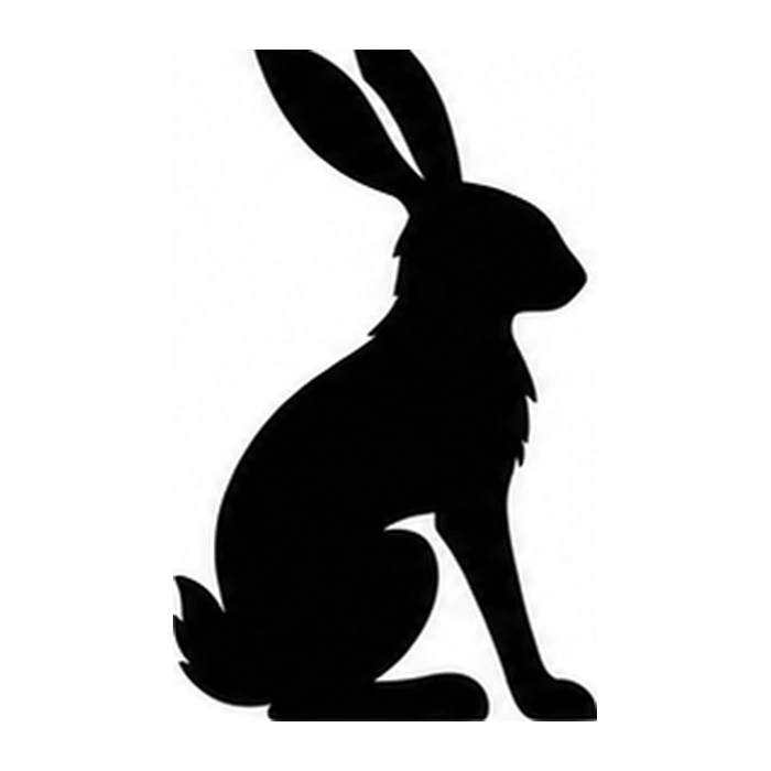 Sitting hare pumpkin pattern