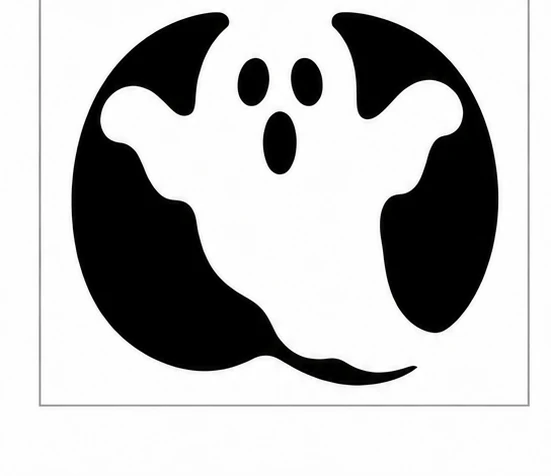 Friendly ghost pumpkin pattern