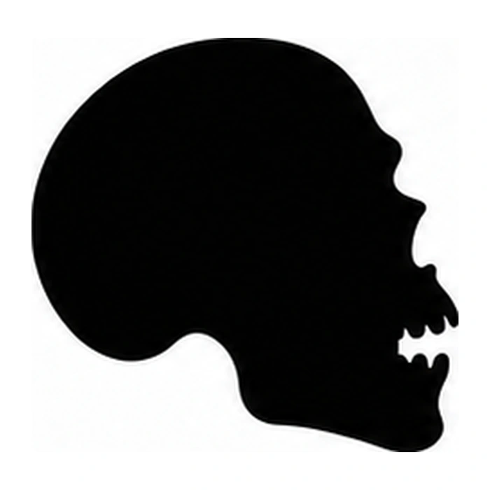 Skull profile pumpkin pattern