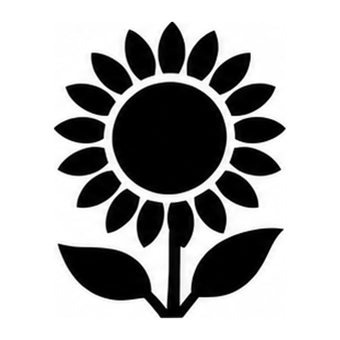 Sunflower silhouette pumpkin pattern