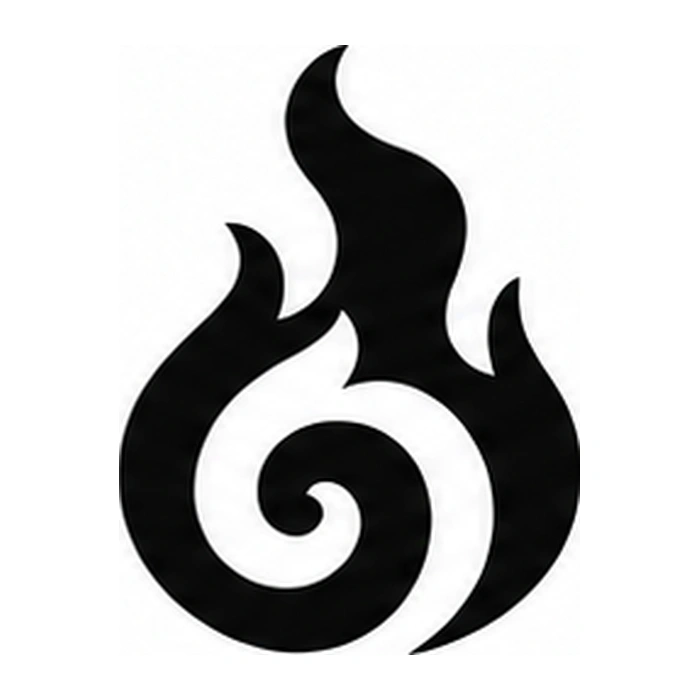 Flame swirl pumpkin pattern