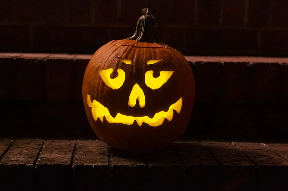 Glowing pumpkin · Seasonal illustration; this event not pictured